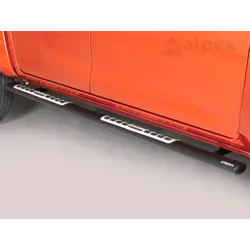 Misutonida Side Bar - 1 pair, with design steps, oval - black - D-Max D/C 2020