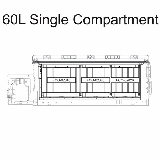 National Luna National Luna 60L Single Compartment Lade Koelkast & Vriezer 12V/24V