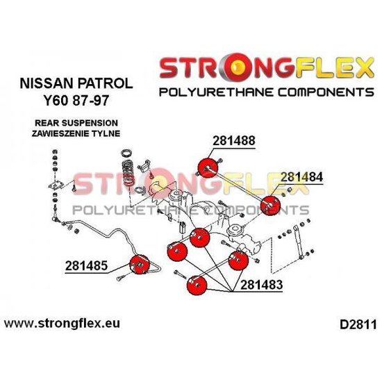 Stronglfex Draagarm Bus Achterzijde Hockeystick 80ShA
