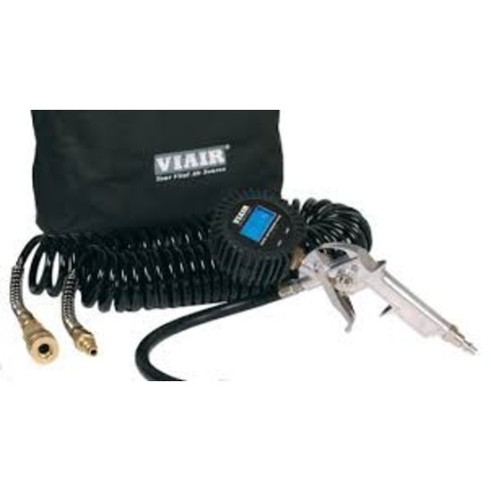 VIAIR Inflation Kit 2.5” Digital Tire Gun, Reads Up to 200 PSI,  30’ Hose, Carry Bag