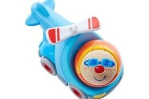 Haba Helikopter Hugo (auto met vliegwielmotor) voor kogelbaan rollebollen