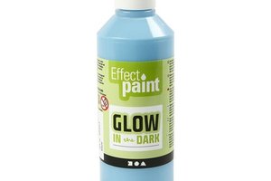 Glow-in-the-Dark verf 250ml - lichtblauw