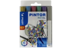 Pilot Pintor Metal Mix (Fine) - 6stuks