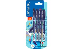 Pilot FriXion Fineliner 1,3mm - 4stuks (zwart/blauw/rood/groen)