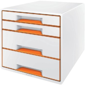 Esselte WOW desk cube 4 laden wit/oranje