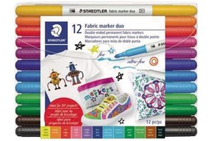 staedtler Textielstiften dubbele punten - 12stuks