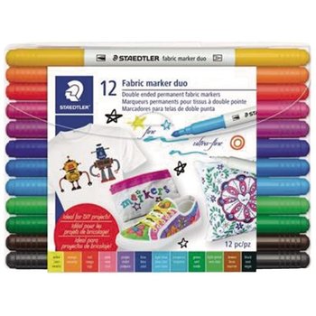 staedtler Textielstiften dubbele punten - 12stuks