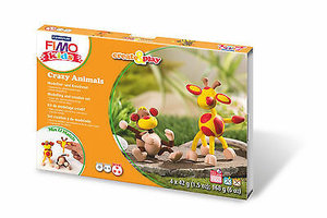 staedtler Set Modelleerklei Fimo kids Create&Play - gekke dieren (aap & giraf)