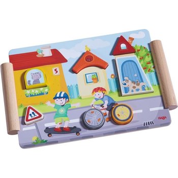 Haba Houten puzzel bouwen en rijden