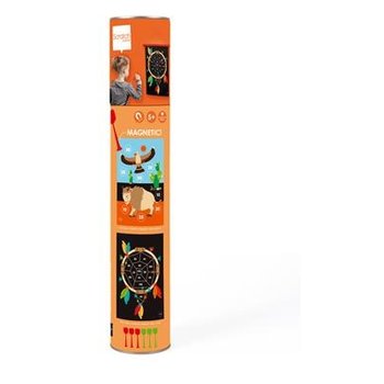 Scratch Dartspel INDIAAN magnetisch 36x55cm, 2-zijdig bedrukt