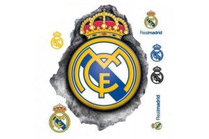 Muursticker Real Madrid 3D Hole