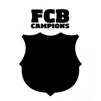 FC Barcelona Black Board Sticker 50x70cm