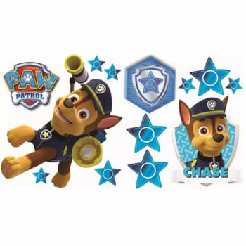 Paw Patrol - Muursticker "Chase" (2 sheets A3)