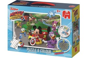 Jumbo Disney Mickey and the Roadster Racers - Puzzel & Kleur Medium