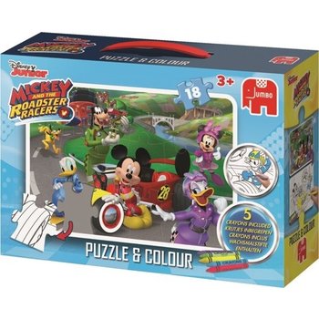 Jumbo Disney Mickey and the Roadster Racers - Puzzel & Kleur Medium
