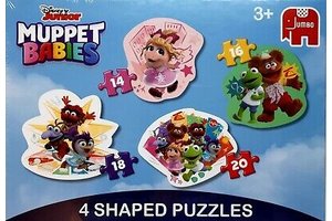Jumbo Vormenpuzzel 4-in-1 (14/16/18/20stuks) - Disney Junior Muppet Babies