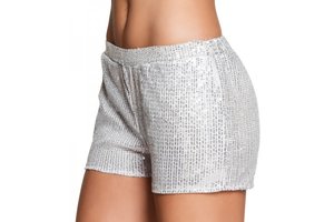 Hotpants Sequins zilver