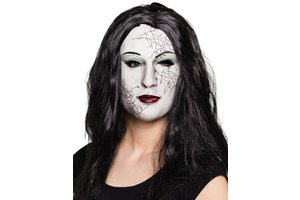 Gezichtsmasker (latex) - Zombiemeisje met haar