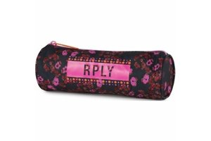 Pennenzak (rond) Replay Girls - dark blue flower allover