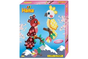 Hama Medium Gift Box (strijkkralenset) - Papegaaien 2500stuks