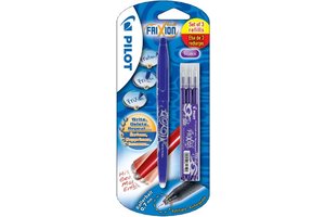 Pilot FriXion Rollerball 0,7mm - 1stuk + 3 vullingen (paars)