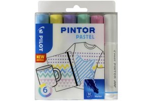 Pilot Pintor Pastel Mix (Medium) - 6stuks