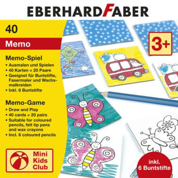 Mini Kids Club - Memory spel (40 kaarten + 6 kleurpotloden)