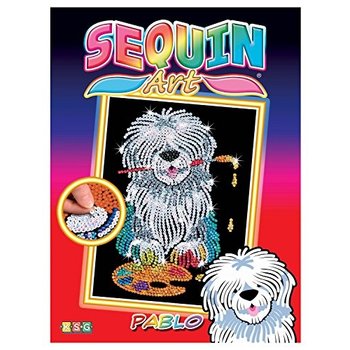 Sequin Art Red - Sheepdog Pablo