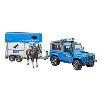 Land Rover Defender Politie Jeep met paardentrailer + paard