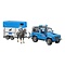 Land Rover Defender Politie Jeep met paardentrailer + paard