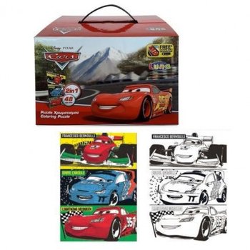 Disney Cars kleur puzzel 2-zijdig 50x35cm - 48stuks