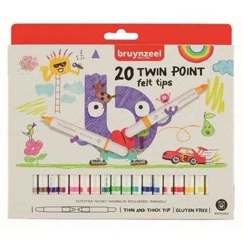 Talens Bruynzeel Kids Viltstiften DUO Points - 20stuks