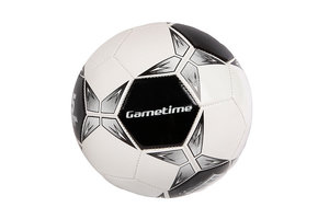 Gametime Voetbal (synthetisch leer) maat 5 - wit met print