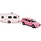 Pull-back Volvo V70 met caravan - 30cm (roze)