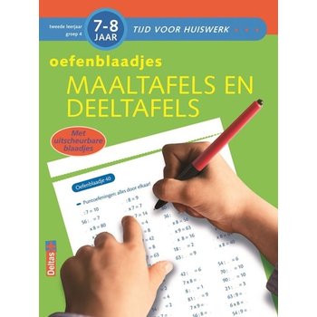 Deltas Tijd voor huiswerk - Oefenblaadjes maaltafels en deeltafels (7-8jaar)