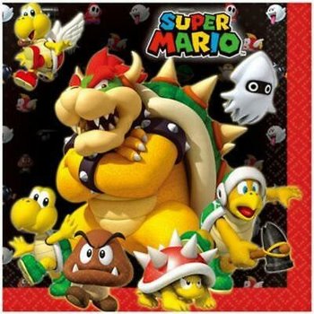 Super Mario Bros - Servetten (papieren) 33x33cm - 20stuks