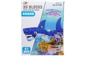 3D Puzzel - Haai (47stuks)/Eenhoorn (45stuks)