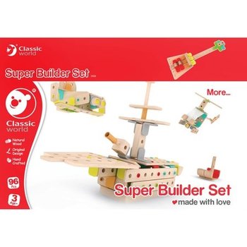 Super Builder Set (hout) - 96stuks