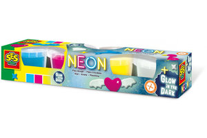 SES Creative Klei - Neon en Glow-in-the-Dark 4x90gr