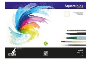 Aquarelpapier Kangaro A3 300g 16vel - roomwit