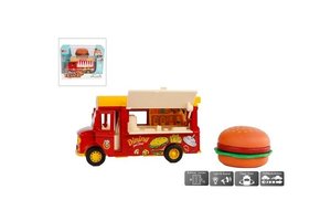 Pull-back Foodtruck Hamburger met licht/geluid - 11cm