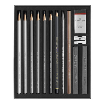 Caran d'Ache Caran d'Ache Art by Light & Shade Set - 15stuks in karton etui