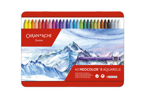 Caran d'Ache Caran d'Ache Waskrijt "Neocolor II" - 40stuks in metalen doos