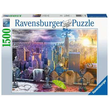 Ravensburger Puzzel (1500stuks) - New York Skyline in de winter en de zomer