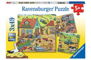 Ravensburger Puzzel (3x49stuks) - Op de boerderij