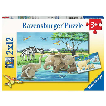 Ravensburger Puzzel (2x12stuks) - Jonge dieren uit de hele wereld