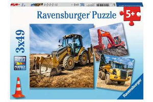 Ravensburger Puzzel (3x49stuks) - Bouwmachines aan het werk