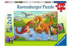 Ravensburger Puzzel (2x24stuks) - Spelende dino's