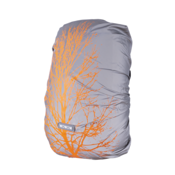 wowow Bag Cover Quebec Full Reflective 25L - Silver/Orange