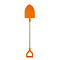 Schop (plastic) met houten steel - 73cm - Blauw OF rood OF oranje